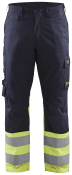 Blåkläder 17051519 Varselbyxa Inherent Steel Flamskydd.