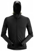 Snickers 8002 Polartec® Power Stretch® 2.0 Hoodie i fleece med hellång dragkedja.