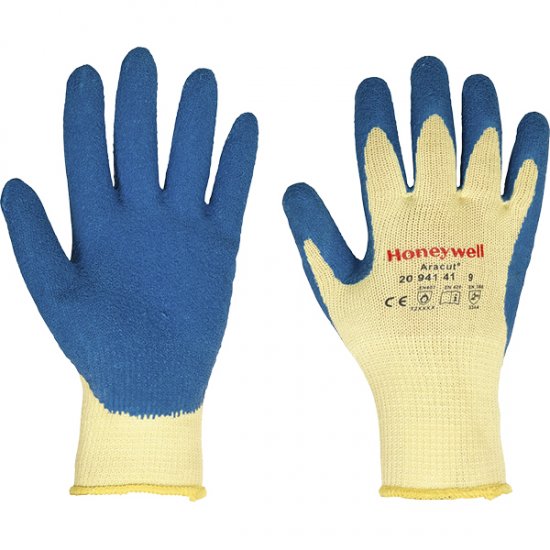 Stickade skärskydd 5 handskar i kevlar och latex