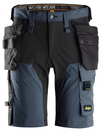 Snickers 6175 AllroundWork 4-vägsstretchshorts med hölsterfickor.