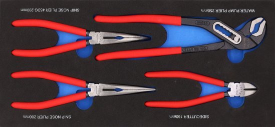 BATO Verktygsvagn mini 4 lådor. 2 lådor med 103 delar verktyg. Modell 9134-103.