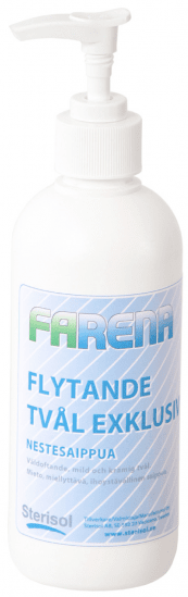 Flytande tvål Farena Exklusive 4823 i flaska om 35 ml.