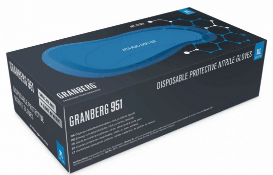 Granberg 114.951 Kemikalieresistenta engångshandskar Nitril x 50.