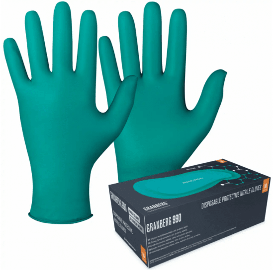 Granberg 114.990 Kemikalieresistenta engångshandskar Nitril x 100.