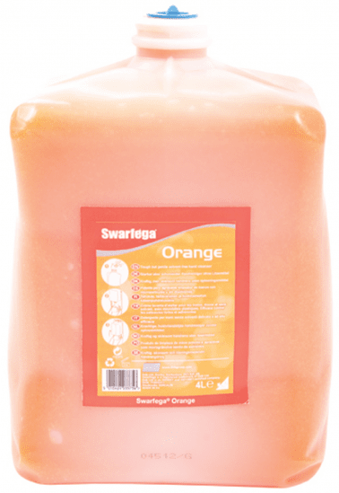 Handrengöring Deb Swarfega Orange i förpackning om 4 liter.