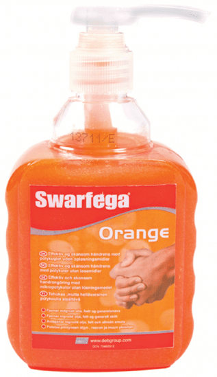 Handrengöring Deb Swarfega Orange i flaska om 450ml.