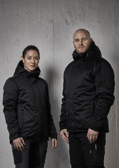 Jobman 1040 Vinterjacka Softshell. Vind- och vattentät fodrad arbetsjacka i softshell material.