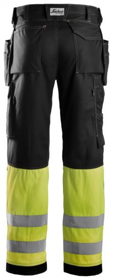 Snickers 3235. Varselbyxor i hantverksmodell Varsel Klass 1