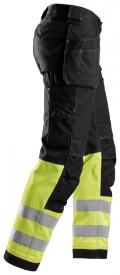 Snickers 3235. Varselbyxor i hantverksmodell Varsel Klass 1