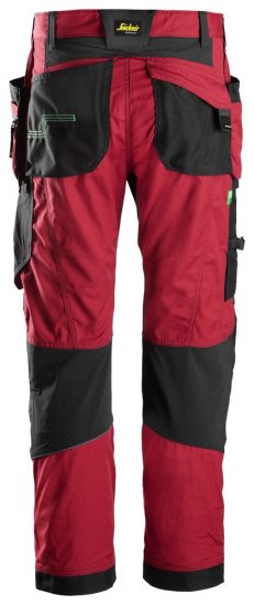Snickers 6902 FlexiWork arbetsbyxa+ med hölsterfickor i polyester och bomull