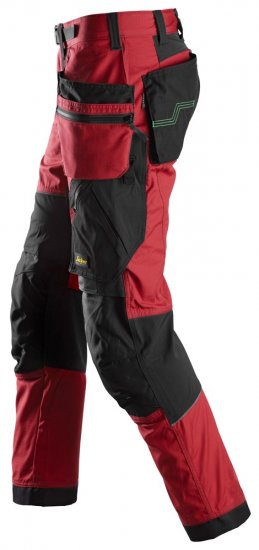 Snickers 6902 FlexiWork arbetsbyxa+ med hölsterfickor i polyester och bomull