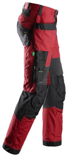 Snickers 6902 FlexiWork arbetsbyxa+ med hölsterfickor i polyester och bomull