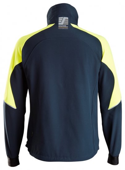 Snickers 8028 FlexiWork Neonjacka med hellång dragkedja.