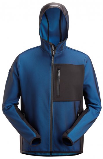 Snickers 8044 FlexiWork Hoodie med hellång dragkedja.